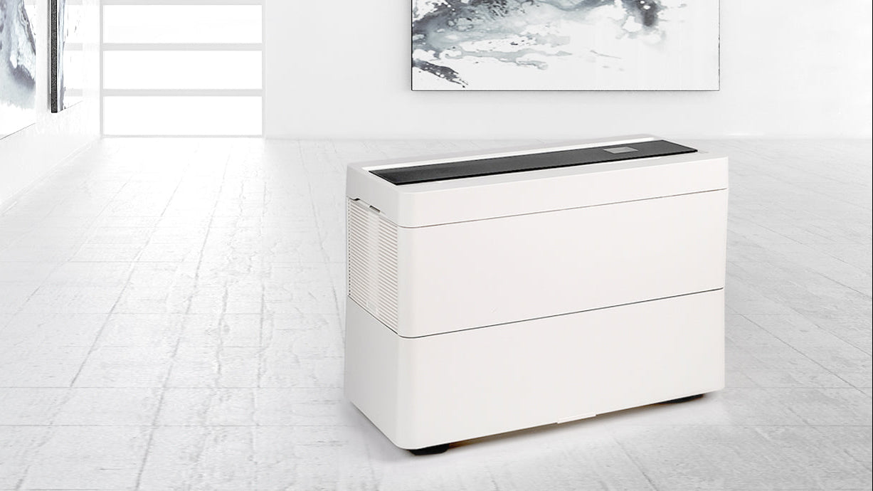BRUNE B 600 Professional Humidifier in a modern art gallery interior