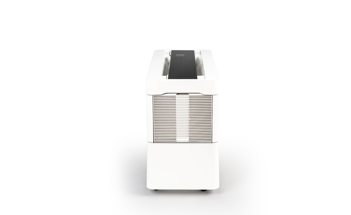 Front view of the BRUNE B 600 Professional Humidifier with closed top cover and air intake grille.